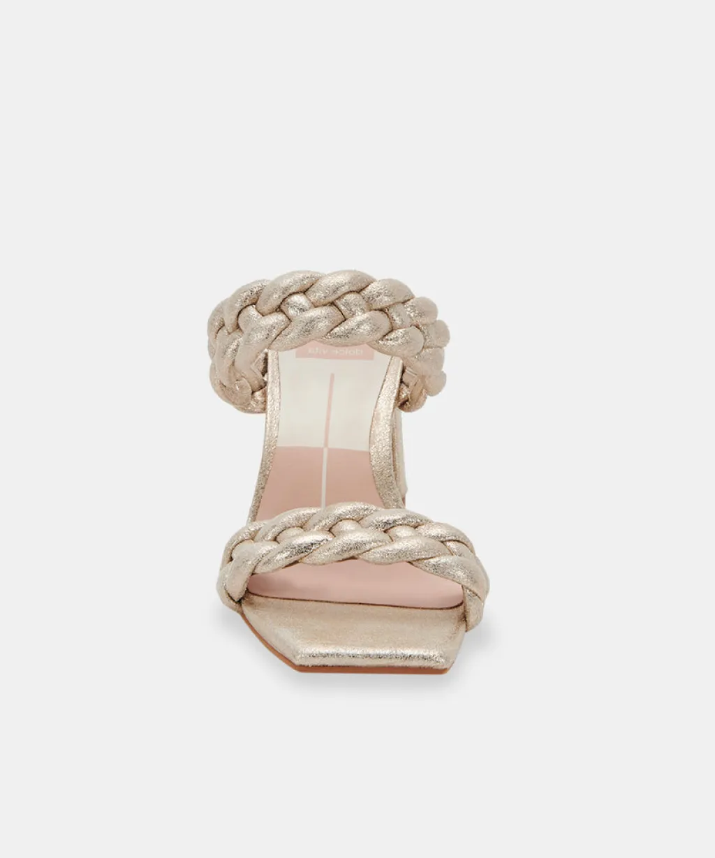 DOLCE VITA Heels*Paily Heels Light Gold Metallic Stella Suede