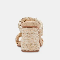 DOLCE VITA Sandals*Pang Heels Lt Natural Raffia