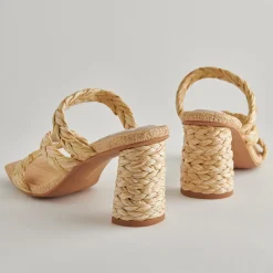 DOLCE VITA Sandals*Pang Heels Lt Natural Raffia