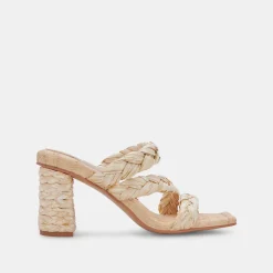 DOLCE VITA Sandals*Pang Heels Lt Natural Raffia