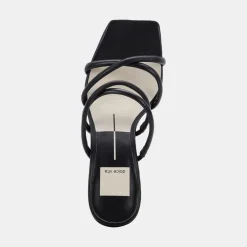 DOLCE VITA Sandals*Patsi Wide Heels Black Leather