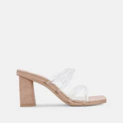 DOLCE VITA Sandals*Patsi Wide Heels Crystal Vinyl