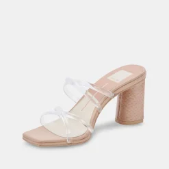 DOLCE VITA Sandals*Patsi Wide Heels Crystal Vinyl