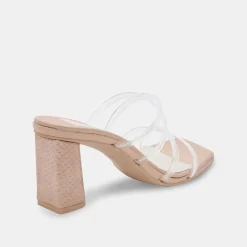 DOLCE VITA Sandals*Patsi Wide Heels Crystal Vinyl