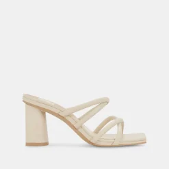 DOLCE VITA Sandals*Patsi Wide Heels Ivory Leather