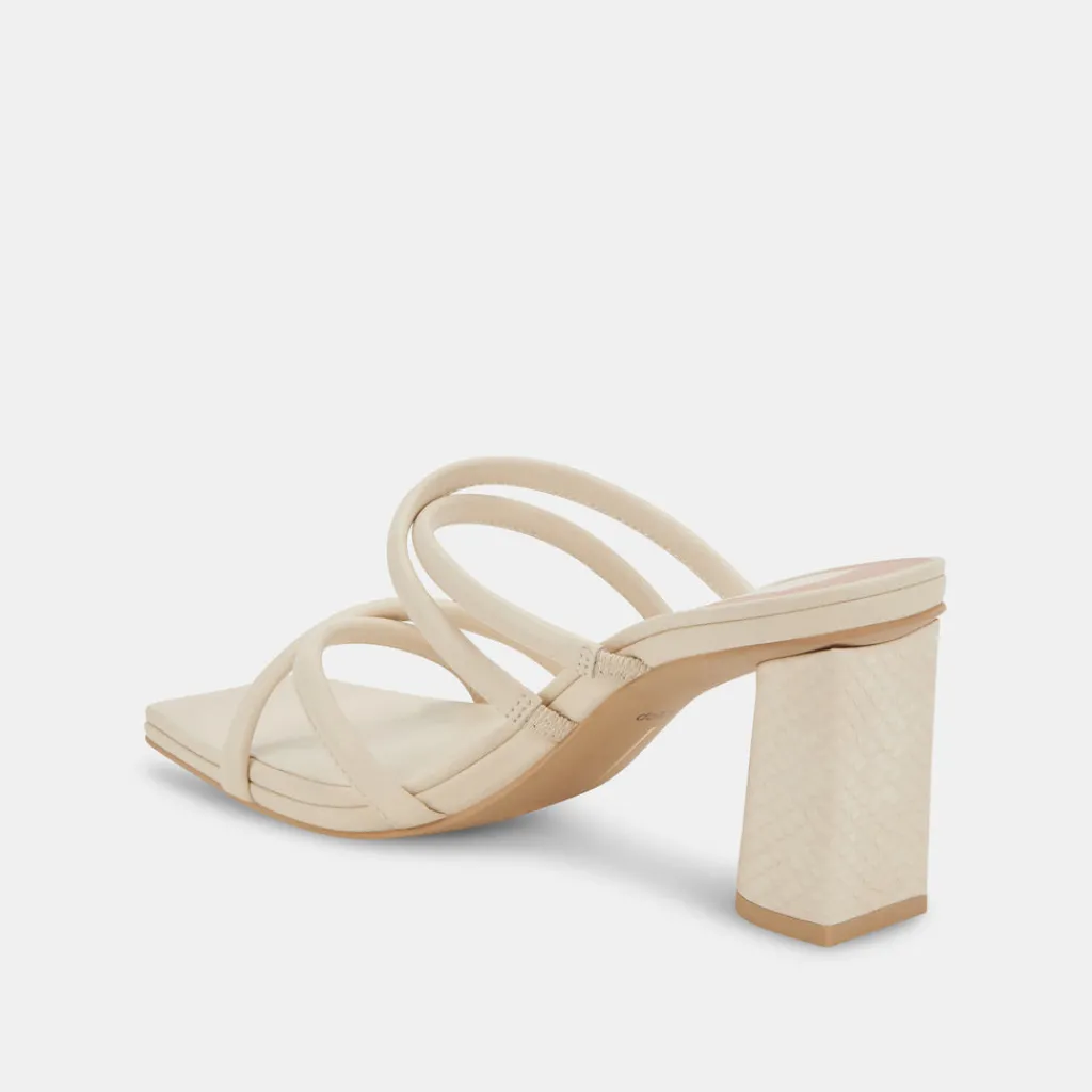 DOLCE VITA Sandals*Patsi Wide Heels Ivory Leather