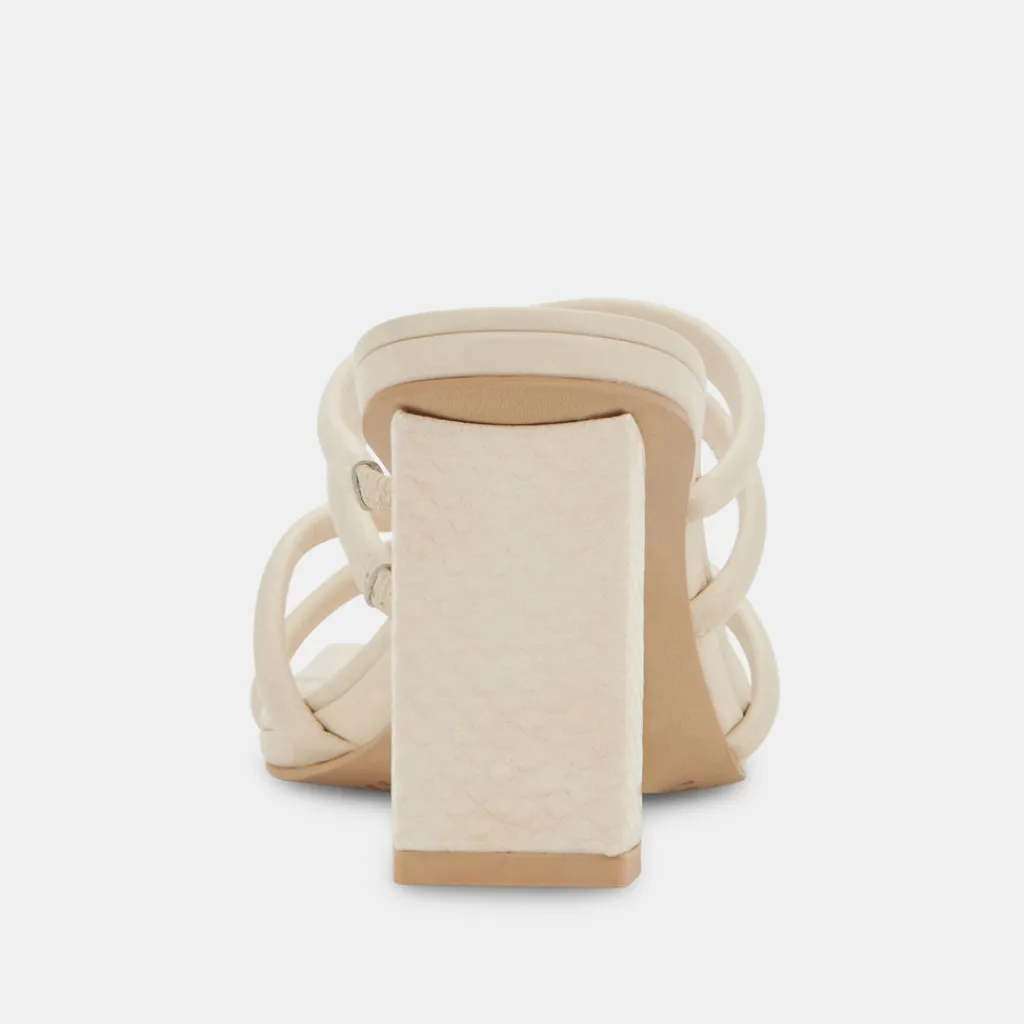 DOLCE VITA Sandals*Patsi Wide Heels Ivory Leather