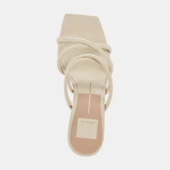 DOLCE VITA Sandals*Patsi Wide Heels Ivory Leather