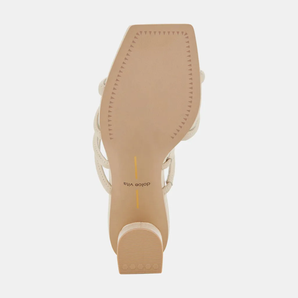 DOLCE VITA Sandals*Patsi Wide Heels Ivory Leather
