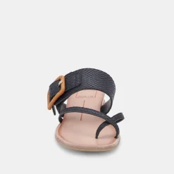 DOLCE VITA Sandals*Perris Sandals Black Embossed Leather