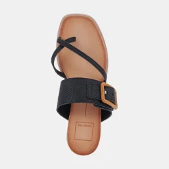 DOLCE VITA Sandals*Perris Sandals Black Embossed Leather