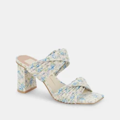 DOLCE VITA Sandals*Pilton Heels Blue Floral Stella