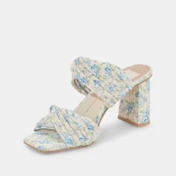 DOLCE VITA Sandals*Pilton Heels Blue Floral Stella