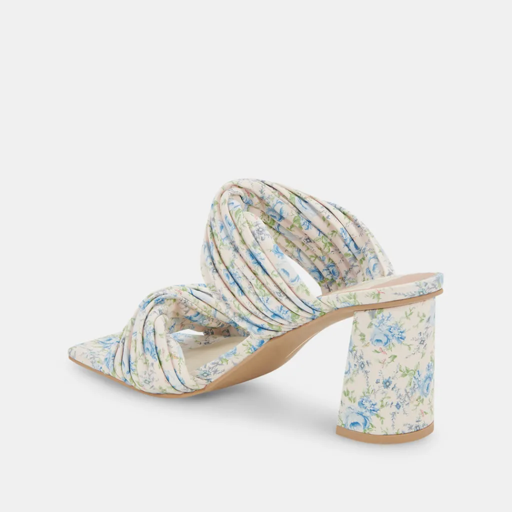 DOLCE VITA Sandals*Pilton Heels Blue Floral Stella