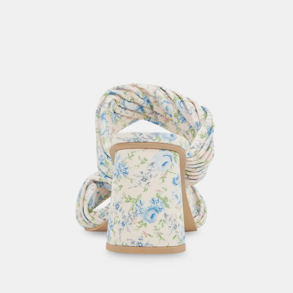 DOLCE VITA Sandals*Pilton Heels Blue Floral Stella