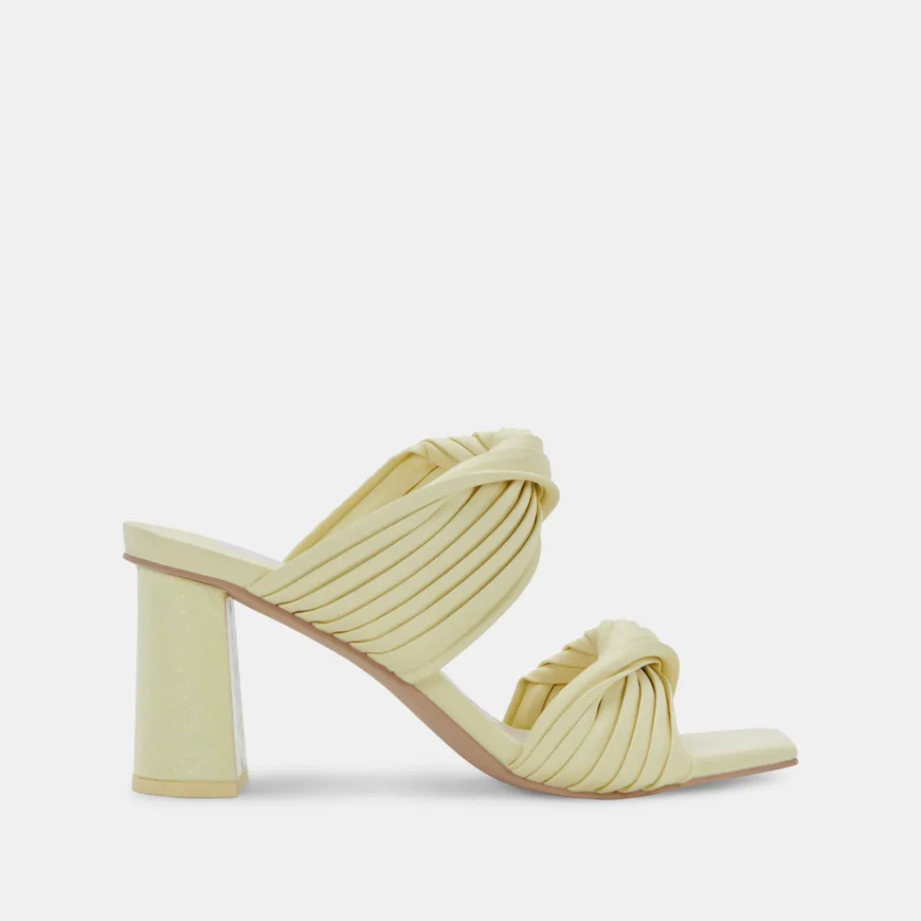 DOLCE VITA Sandals*Pilton Heels Lemon Cream Stella