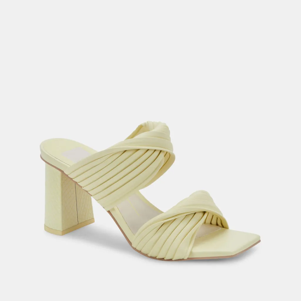 DOLCE VITA Sandals*Pilton Heels Lemon Cream Stella