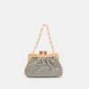 DOLCE VITA Handbags*Randy Clutch Black White Knit