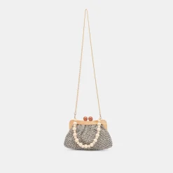 DOLCE VITA Handbags*Randy Clutch Black White Knit