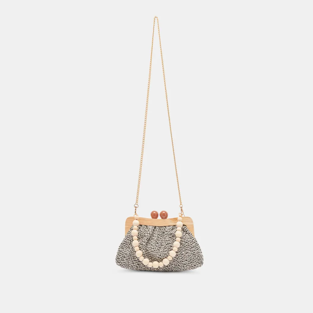 DOLCE VITA Handbags*Randy Clutch Black White Knit