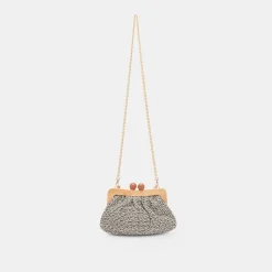 DOLCE VITA Handbags*Randy Clutch Black White Knit