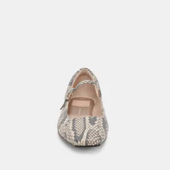 DOLCE VITA Flats & Loafers*Reyes Ballet Flats Black White Snake Embossed