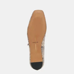 DOLCE VITA Flats & Loafers*Reyes Ballet Flats Black White Snake Embossed