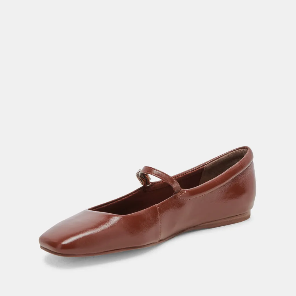 DOLCE VITA Flats & Loafers*Reyes Ballet Flats Brown Crinkle Patent