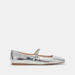 DOLCE VITA Flats & Loafers*Reyes Ballet Flats Silver Distressed Leather