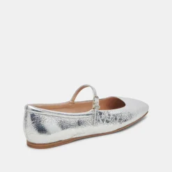 DOLCE VITA Flats & Loafers*Reyes Ballet Flats Silver Distressed Leather
