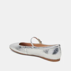 DOLCE VITA Flats & Loafers*Reyes Ballet Flats Silver Distressed Leather