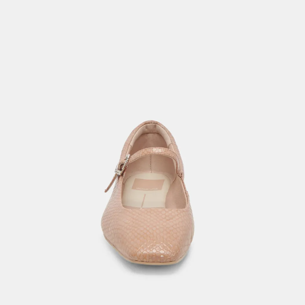 DOLCE VITA Flats & Loafers*Reyes Ballet Flats Toffee Snake Embossed