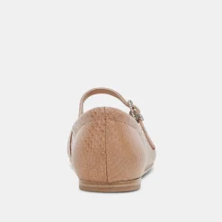 DOLCE VITA Flats & Loafers*Reyes Ballet Flats Toffee Snake Embossed