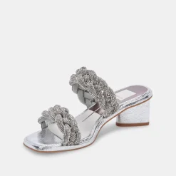 DOLCE VITA Heels*Ronin Rhinestone Sandals Crystal Rhinestone