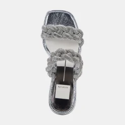 DOLCE VITA Heels*Ronin Rhinestone Sandals Crystal Rhinestone