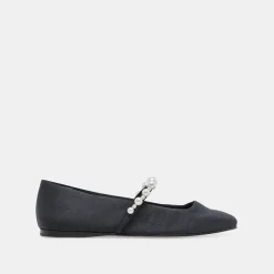 DOLCE VITA Flats & Loafers*Roxana Pearl Ballet Flats Onyx Satin