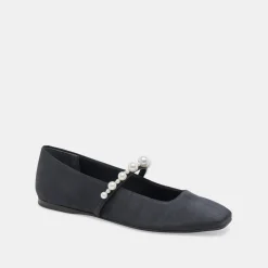 DOLCE VITA Flats & Loafers*Roxana Pearl Ballet Flats Onyx Satin