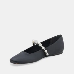 DOLCE VITA Flats & Loafers*Roxana Pearl Ballet Flats Onyx Satin