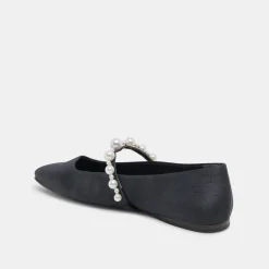 DOLCE VITA Flats & Loafers*Roxana Pearl Ballet Flats Onyx Satin