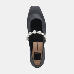 DOLCE VITA Flats & Loafers*Roxana Pearl Ballet Flats Onyx Satin