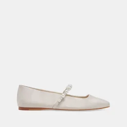 DOLCE VITA Flats & Loafers*Roxana Pearl Ballet Flats Ivory Satin