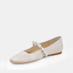 DOLCE VITA Flats & Loafers*Roxana Pearl Ballet Flats Ivory Satin