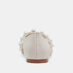 DOLCE VITA Flats & Loafers*Roxana Pearl Ballet Flats Ivory Satin