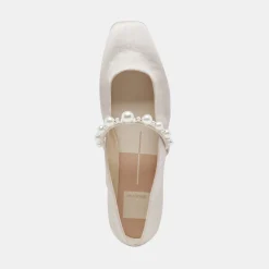 DOLCE VITA Flats & Loafers*Roxana Pearl Ballet Flats Ivory Satin