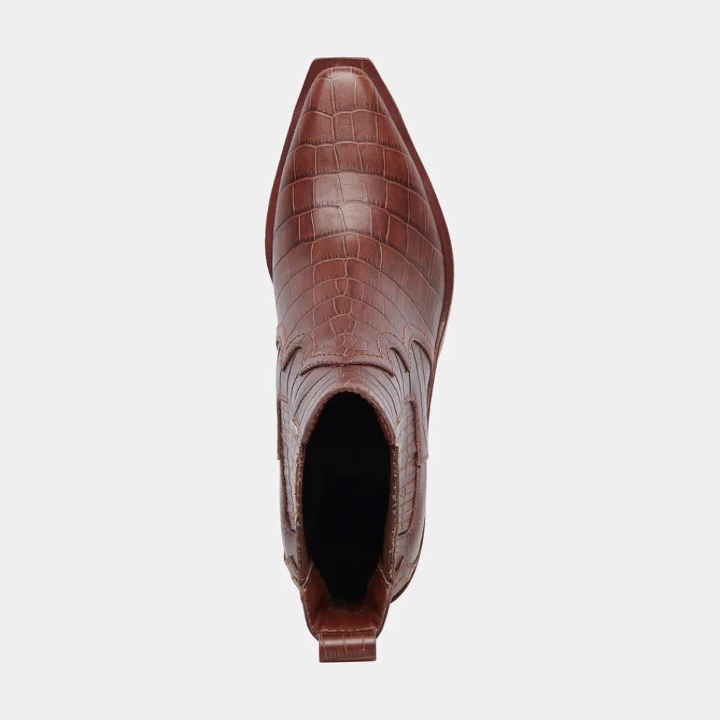 DOLCE VITA Boots & Booties*Senna Booties Walnut Embossed Leather