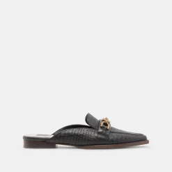 DOLCE VITA Flats & Loafers*Sidon Flats Noir Embossed Leather