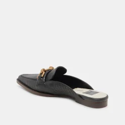 DOLCE VITA Flats & Loafers*Sidon Flats Noir Embossed Leather
