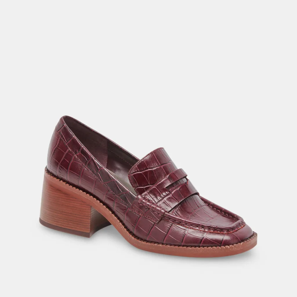 DOLCE VITA Flats & Loafers*Talie Loafers Cabernet Embossed Leather