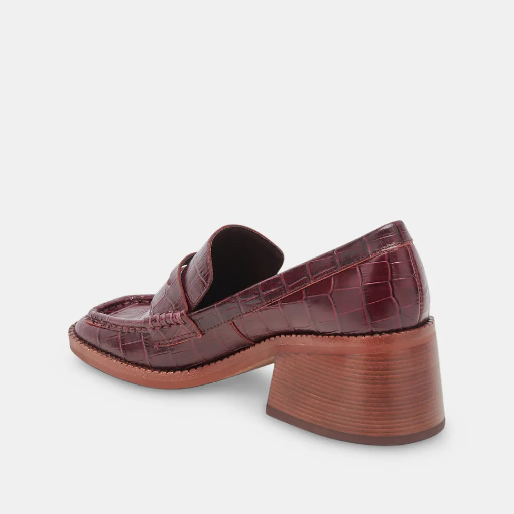 DOLCE VITA Flats & Loafers*Talie Loafers Cabernet Embossed Leather