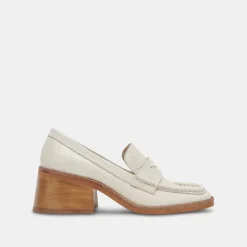 DOLCE VITA Flats & Loafers*Talie Loafers Ivory Embossed Leather